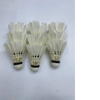Set of 9 White badminton shuttlecock