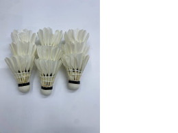 Set of 9 White badminton shuttlecock