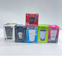 Set of anime plastic cups