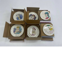 Set of 6 anime plates