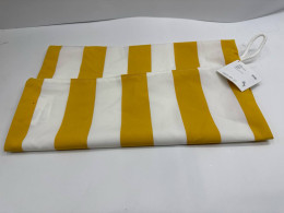 Women's white handbag with green stripes