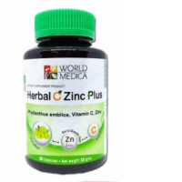 SET OF 6 Zinc Plus Emblica with Vitamin C World Medica 60 capsules