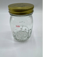 Glass bottle with lid