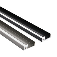 LED strip under shelf in wooden cabinet