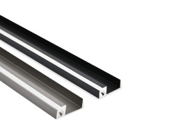 LED strip under shelf in wooden cabinet