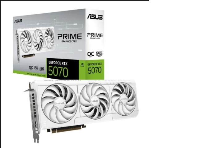 VGA (การ์ดแสดงผล) ASUS PRIME GEFORCE RTX 5070 WHITE OC EDITION 12GB GDDR7 VGA (การ์ดแสดงผล) ASUS PRIME GEFORCE RTX 5070 WHITE OC EDITION 12GB GDDR7