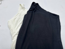 Set of 2 White and black off-shoulder top