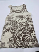 Women's white tank top with leaf pattern Women's white tank top with leaf pattern