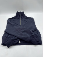 Women's blue zip-up sweater
