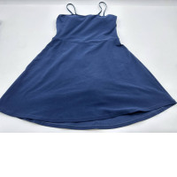 Blue one-shoulder short dress