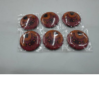 Set of big orange pins