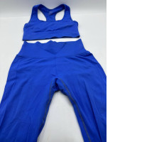 Women's blue workout clothes