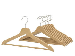 Set of wooden hangers 30 pcs