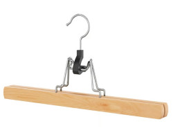 Set of wooden trouser hangers 4 pieces