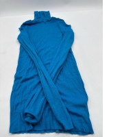 Women's Blue Turtleneck Long Sleeve Dress