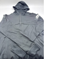 Adidas Black zip-up hooded sweatshirt 