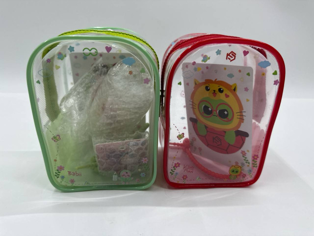 Set of 2 Small, portable, clear heart bag Set of 2 Small, portable, clear heart bag