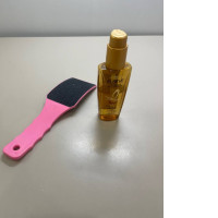 pedicure set, foot brush and moisturizing oil