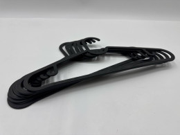 Set of 6 Black plastic hanger