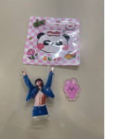 set of two keychains with a bag for them