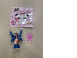 set of two keychains with a bag for them