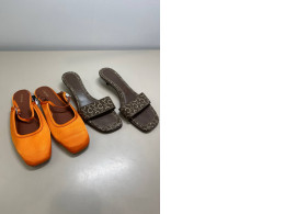 set of two pairs of evening sandals