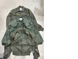 Set of 3 SECONDHAND dark green military jackets 