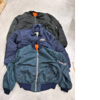 Set of 3 dark SECONDHAND bomber jackets set#6