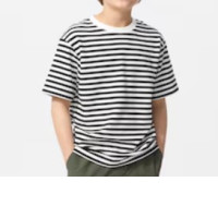 KIDS AIRism Cotton Crew Neck T-Shirt | Striped KIDS AIRism Cotton Crew Neck T-Shirt | Striped