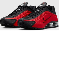 NIKE Shox R4 HQ1988-600 University Red Black Metallic Silver University Red