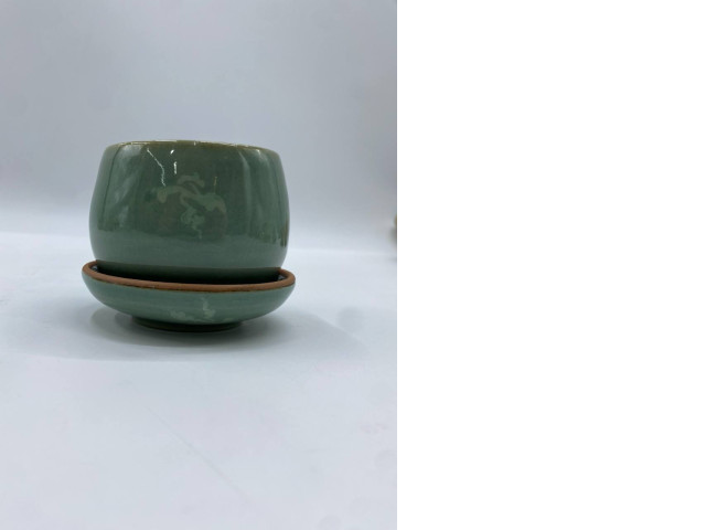 Glass of Japanese dark green tea Glass of Japanese dark green tea