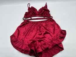 Set of 2 Red camisole and shorts pajamas for women