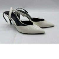 Charles & Keith Heels Women's  White Slingback Kitten Pumps