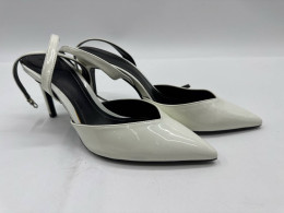 Charles & Keith Heels Women's White Slingback Kitten Pumps Charles & Keith Heels Women's White Slingback Kitten Pumps