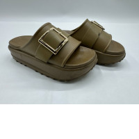 Jelly Bunny brown rubber platform sandals