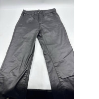 Women's black faux leather long pants Women's black faux leather long pants