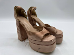 Malone Souliers  Yuri Buckle Velvet Platform Heeled Sandals