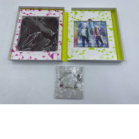 Gift set of necklace, cd disc and leather wallet