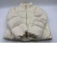  Women's Antonia Strass Embellished Puffer Coat In Cream White 