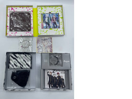 2 anime gift sets with wallets, cd discs, mask, bracelet and necklace