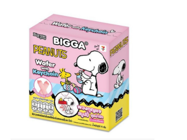Bigga Strawberry Wafer with Peanuts Keychain Bigga Strawberry Wafer with Peanuts Keychain