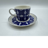 Glass, coffee cup and saucer 