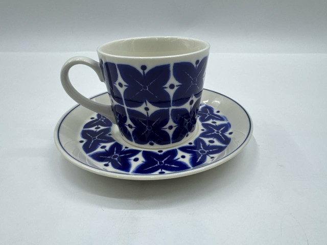 Glass, coffee cup and saucer Glass, coffee cup and saucer