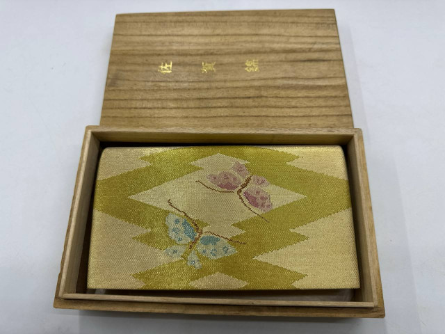 Women's gold silk handbag Women's gold silk handbag