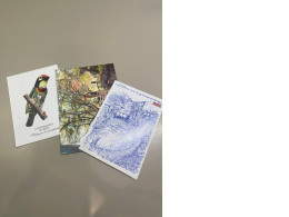 set of three postcards