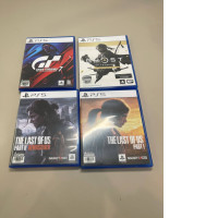 a set of four video games