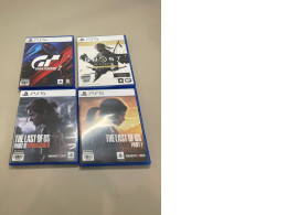 a set of four video games