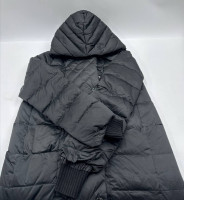 Black hooded down jacket 