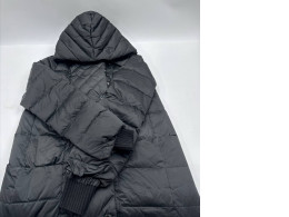 Black hooded down jacket 