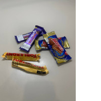 three sets of two chocolates